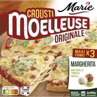 Marie pizza crousti moelleuse margherita mozzarella tomate basilic