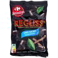 Carrefour sensation bonbons sans sucre réglisse 150g