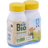 Carrefour baby bio lait et céréales bébé dès 6mois 2x25cl