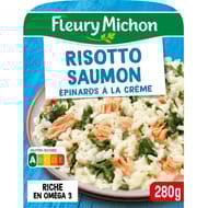 Fleury michon risotto au saumon épinards à la crème et parmesan 280g