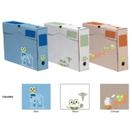 Lot de 4 boites d'archives couleurs decor grenouille