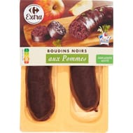 Carrefour Extra boudins noirs aux pommes 2x125g