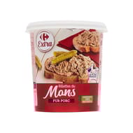 Carrefour Extra rillettes du Mans pur porc 400g
