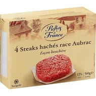 Reflets de France steak haché race Aubrac façon bouchère 4x140g
