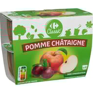 Carrefour classic' compote pommes châtaignes x4 - 400g