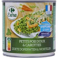 Carrefour extra petits pois carottes 265g