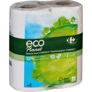 Carrefour ecoplanet essuie-tout compact x2
