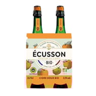 Ecusson bio doux fruité 2x75cl 2.5%vol
