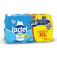 Lactel lait demi-écrémé uHT bouteille 10x1l petit dej