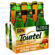 Tourtel Twist bière sans alcool aromatisée nectarine 6x27,5cl 0%vol