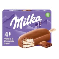 Milka bâtonnets vanille, chocolat x4 260g