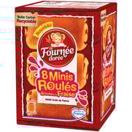 La Fournée Dorée 8 mini roulés brioches fraise 320g