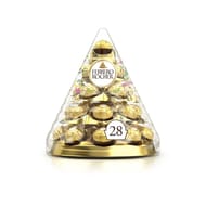 Ferrero rocher 28 bouchées de chocolats boîte cône x1-350g