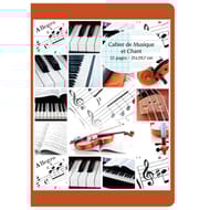 Cora cahier musique et chant  21 x 29.7 cm 32 pages seyes grands carreaux + musique