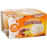 Carrefour classic liégeois vanille caramel 4x100g