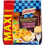 Lustucru sélection gnocchi à poêler extra jambon fromage 500g
