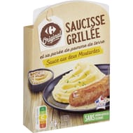 Carrefour original saucisse purée sauce moutarde 300g