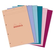 Rhodia bloc agrafe perforé 210x318 160 pages sey color