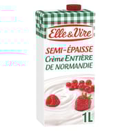 Elle & Vire crème entière semi-épaisse de Normandie 1 l