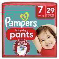 Pampers couches culottes baby dry taille 7 17kg+ x29