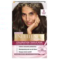 L'oréal paris excellence crème coloration triple soin 3 châtain foncé