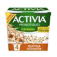 Activia bifidus céréales quinoa noisette 4x120g offre découverte