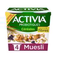 Activia bifidus céréales muesli 4x120g offre découverte