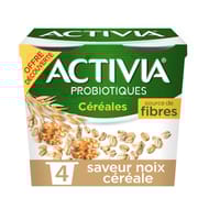 Activia bifidus céréales saveur noix 4x120g offre découverte