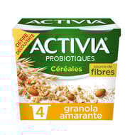 Activia bifidus céréales granola amarante 4x120g offre découverte