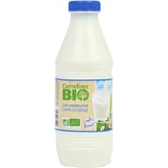 Carrefour bio lait pasteurisé demi écrémé bouteille 1l
