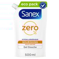 Sanex zero gel douche essentiel peaux seches 500ml doypack