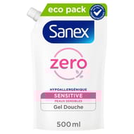 Sanex zero gel douche peaux sensibles 500ml