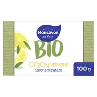 Monsavon bio savon pain de toilette hydratant citron  pointe de basilic