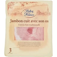 Reflet de France jambon cuit avec son os 3 tranches 180g