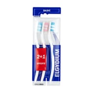 Elgydium brosse à dent basic medium trio x3