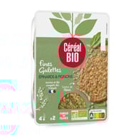 Céréal bio fines galettes épinards et pignons 2x90g