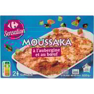 Carrefour sensation moussaka à l'aubergine et au boeuf 600g