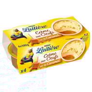 La laitière Crème aux oeufs saveur vanille sur lit de caramel 4x100g