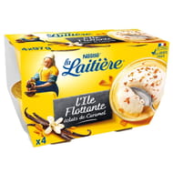 La Laitière Ile Flottante aux éclats de caramel 4x100g