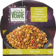 Carrefour veggie plat cuisiné mélange lentilles légumes 300g