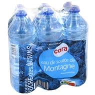Cora eau de source de montagne roche des écrins bouchon sport 6 x 75cl