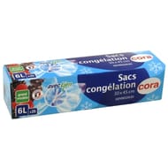 Cora sacs congélation x25 à soufflet grand modèle