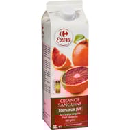 Carrefour extra 100% pur jus d'orange sanguine 1l