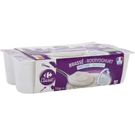 Carrefour classic yaourt brassé nature 0%mg 8x125g