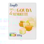Simpl Fromage dés de gouda & mimolette 300g