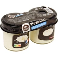 Carrefour original riz au lait nature 2x130g