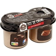 Carrefour original pot de crème chocolat 2x120g