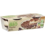 Carrefour bio tiramisu au café 2x90g