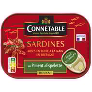 Connétable 1/5 sardines à l'huile d'olive vierge extra et piment d'Espelette 135g