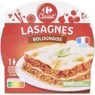 Carrefour classic' plat cuisiné lasagne bolognaise 300g